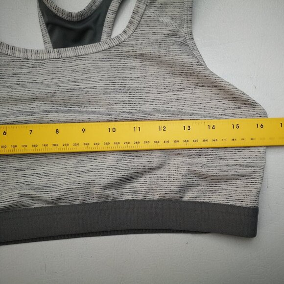 Avia Ladies Size XL (16-18) Racer Back Grey & Off White Athletic Sports Bra - Picture 7 of 7